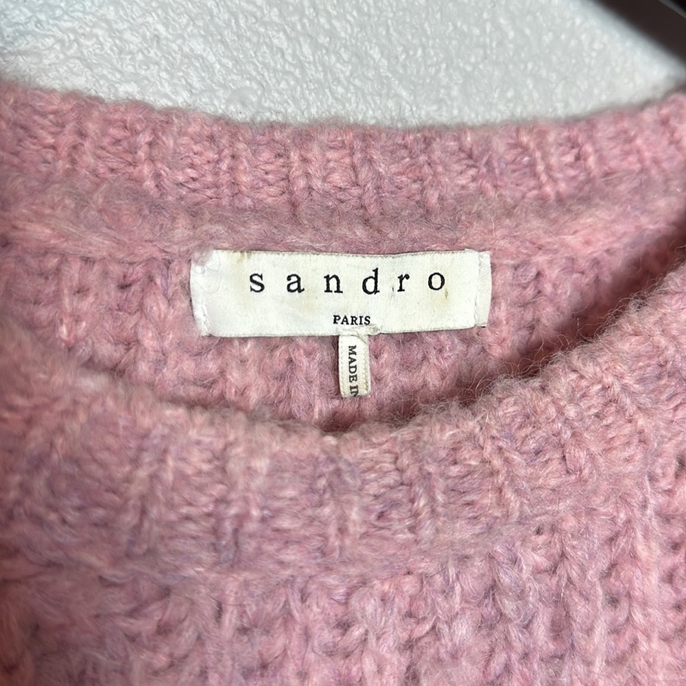 SANDRO • Bubble Sweater in Rose - Picture 4 of 6